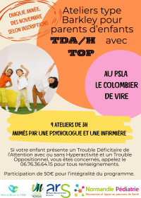 Ateliers type Barkley pour parents d'enfants TDA/H avec TOP