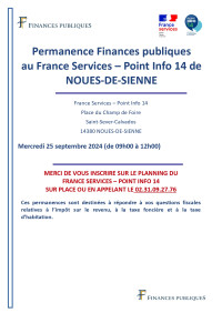 Prochaine permanence des Finances publiques