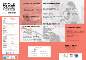 Inscription à l’Ecole de Musique, de Danse et d’Arts plastiques de Noues de Sienne 