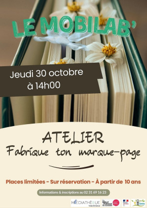 Avec le Mobilab : fabrique ton marque-page