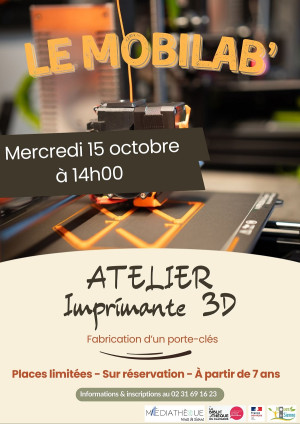 Avec le Mobilab : atelier sur imprimante 3D