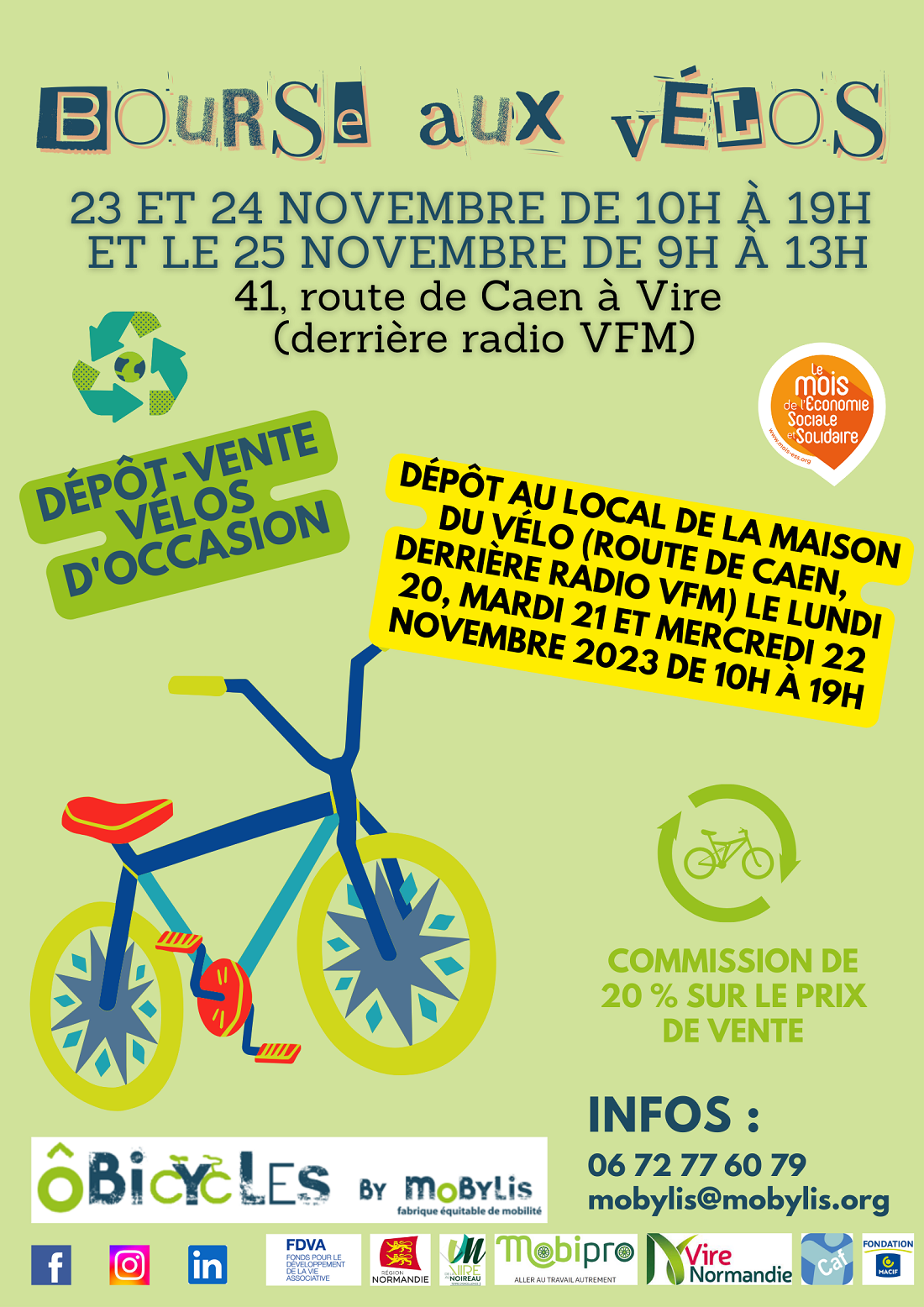 Affiche Bourse aux vélos novembre 2023