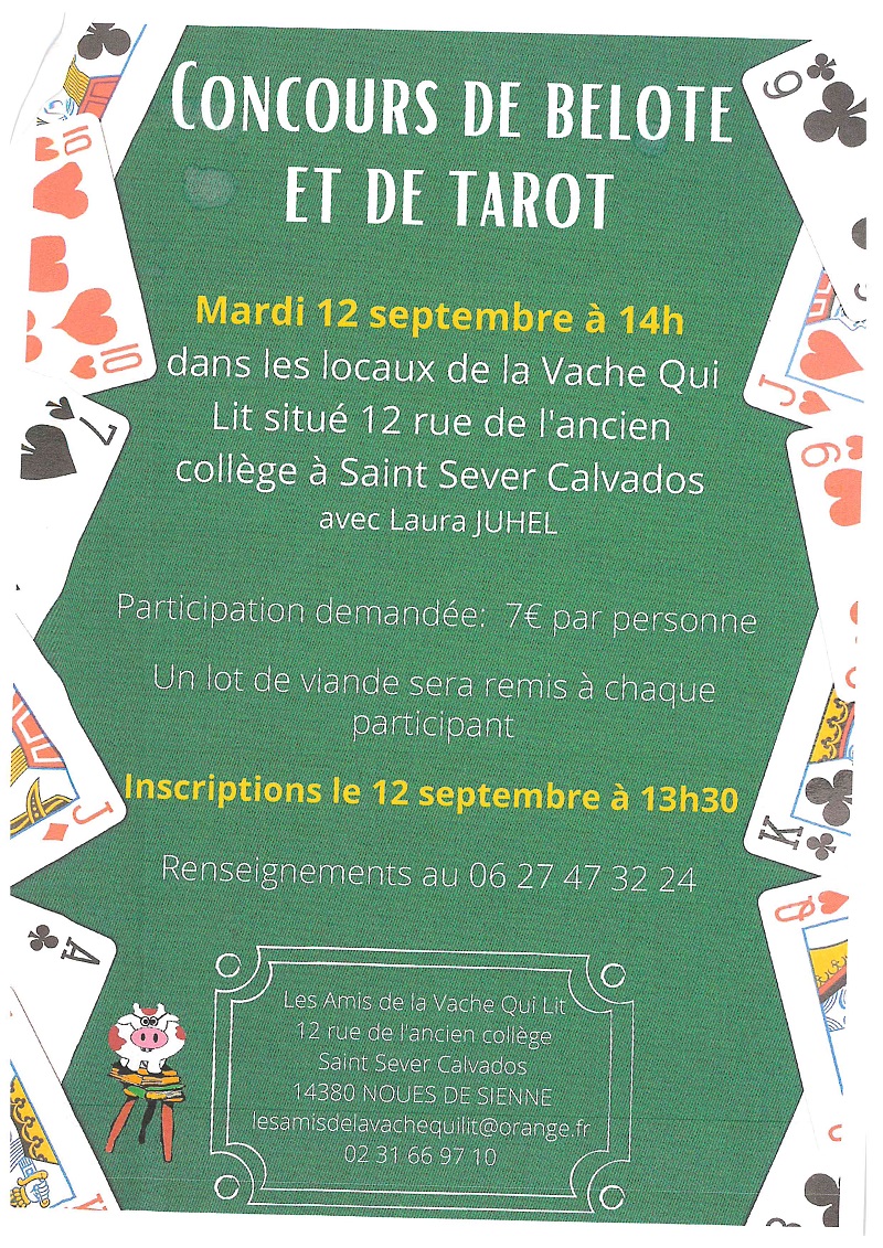 Agenda tarot et belote vql