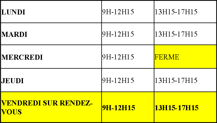 HORAIRES pi14
