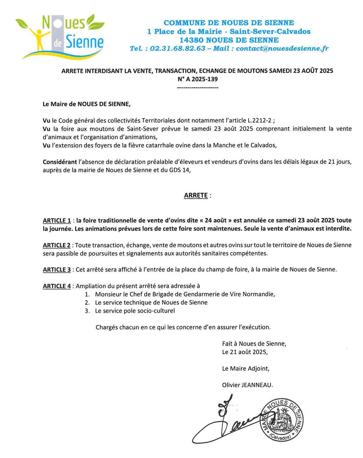 Interdiction vente moutons le 23 août jpeg