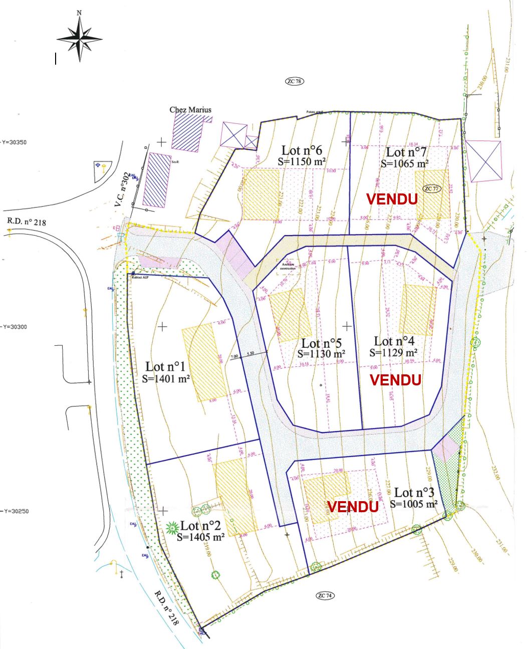 Saint Manvieu Plan lotissement