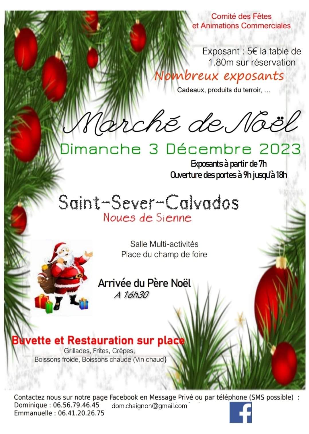 cté des fêtes dimanche 3 décembre